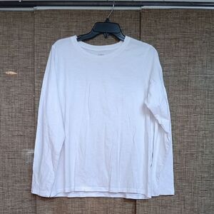 Sonoma White Long Sleeve Cotton  Tee